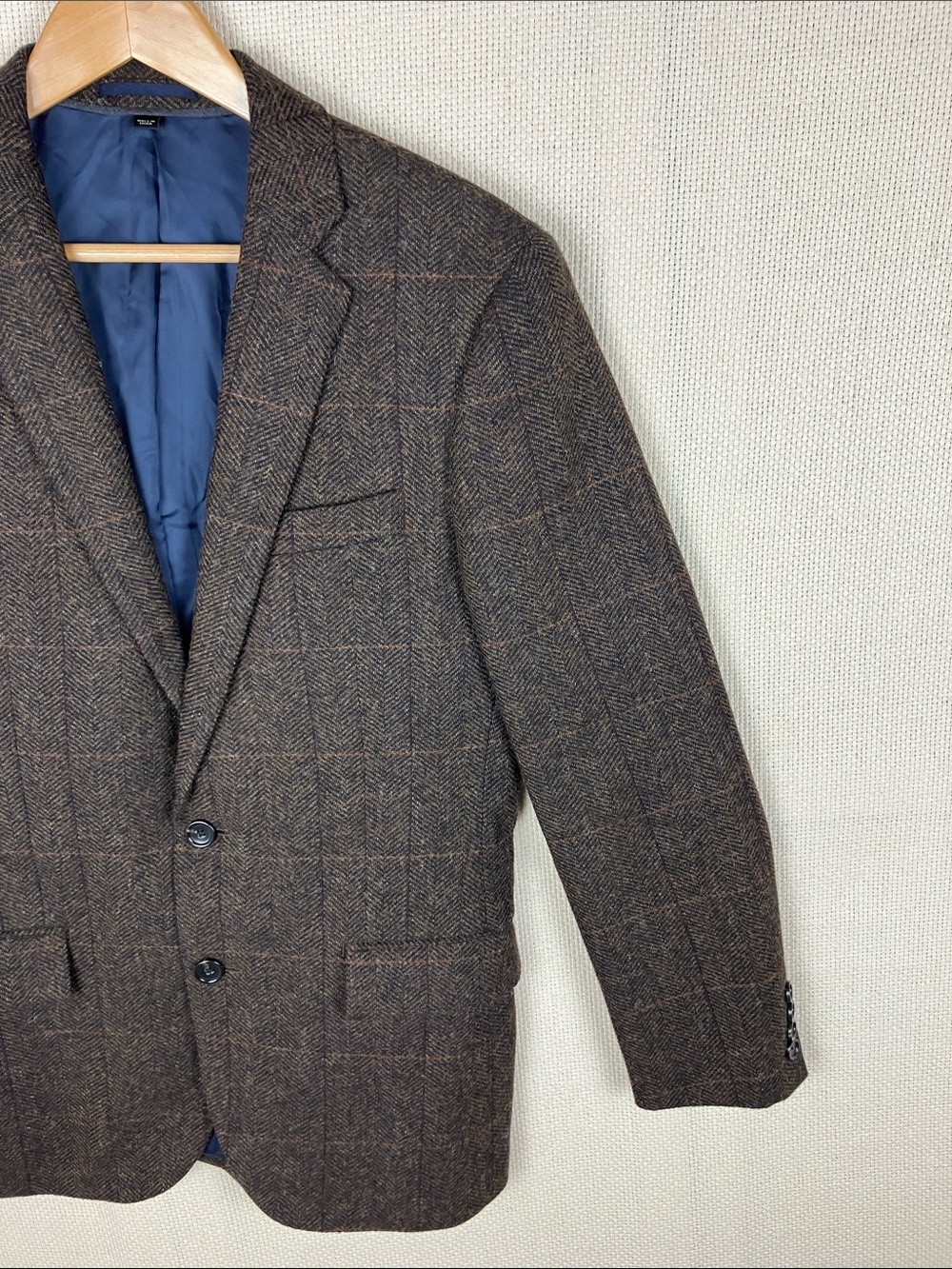 J Crew Ludlow Blazer Herringbone Tweed Moon Sport Coat Jacket English Wool - Picture 3 of 15